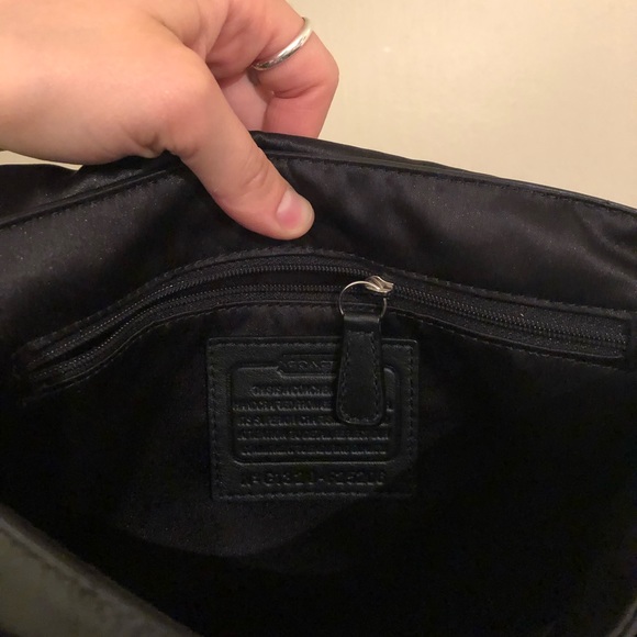 Black Authentic Leather Coach Purse - Picture 6 of 8